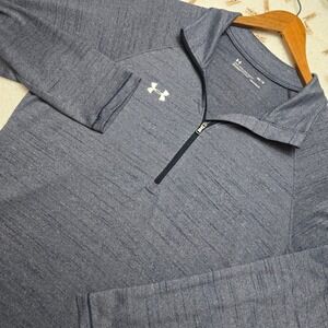 Under‎ Armour HeatGear Pullover Gray Long Sleeve Athletic Shirt Size M